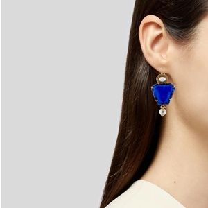 Tagliamonte 18K Gold Plated 2.25" Gemstone Cultured Pearl & Venetian Glass Came